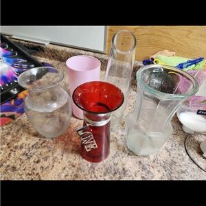 Assorted Glass Vases Collection